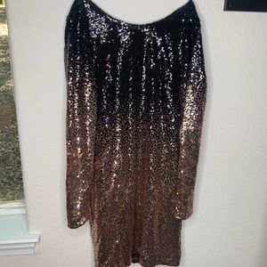 Juniors Gold and Black Sparkly Dress